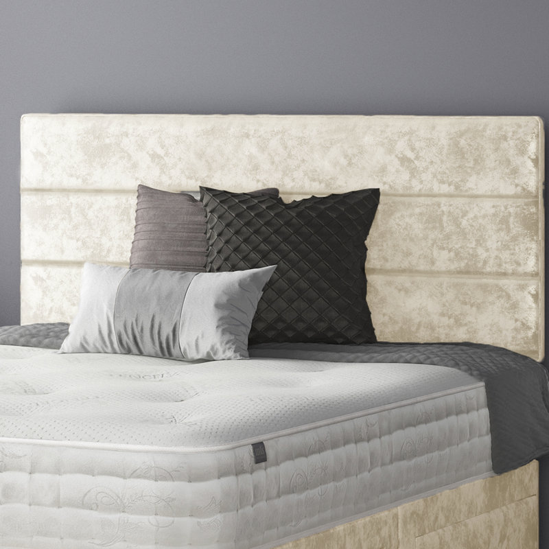 Notus Upholstered Bed, Double (4'6), Cream, No Drawers