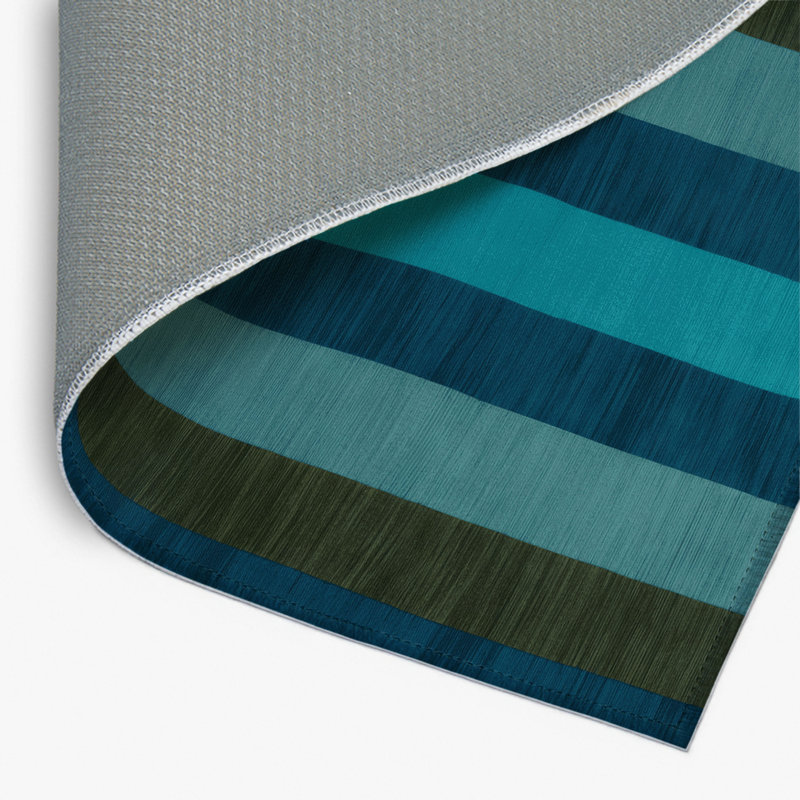 Tapis d'intérieur et d'extérieur à carreaux bleu, Rectangle 4pi x 6 pi