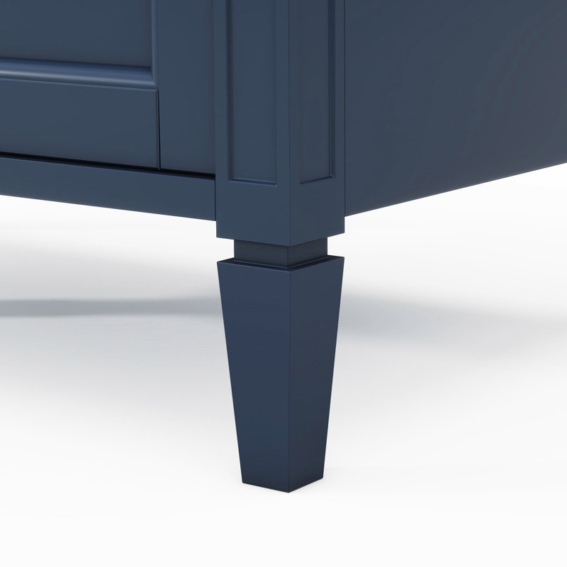 Meuble-lavabo de 30 po avec lavabo supérieur, Bleu