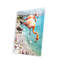 Flamants géants sur la plage, impression sur verre acrylique-168935150