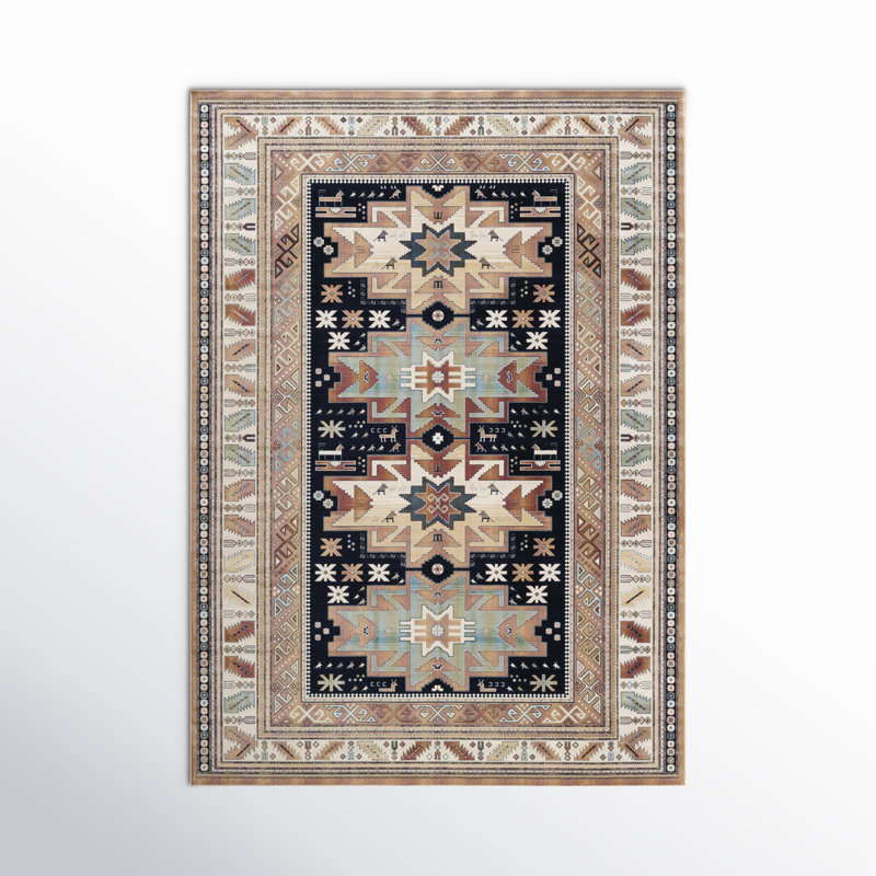 Ovid Moroccan Rust Area Rug, Rectangle 3'2" x 4'6"