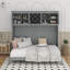 Grand lit escamotable mural avec armoires supérieures-1832059055