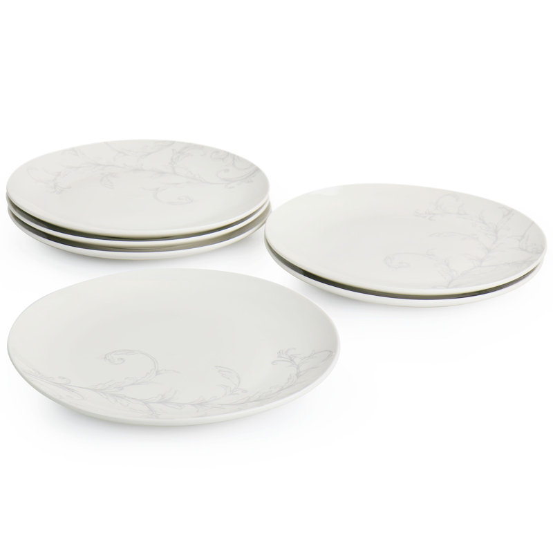 Ensemble de 6 assiettes décoratives en céramique fine 10,5 pouces Martha Stewart