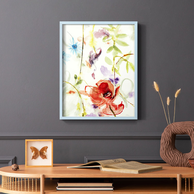 «Color of Summer II», reproduction encadrée - bois massif, H 10 po x l 8 po, Bleu
