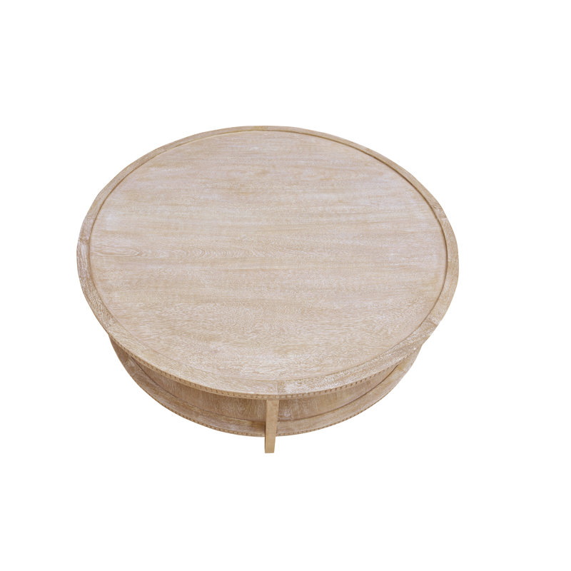 Table basse Kenery, Blanc délavé