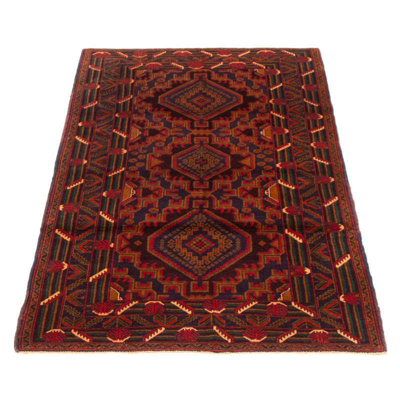 Tapis brun Teimani 3 pi 8 po x 6 pi 1 po