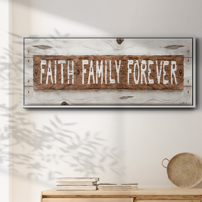 Faith Family Forever - toile encadrée, H 12 po x l 30 po