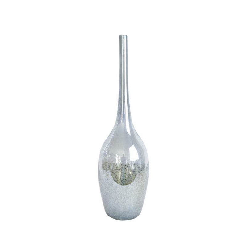 Chessher Handmade Glass Table Vase, 14.2" H x 6.5" W x 6.5" D