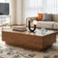 Roanoke Living room coffee table (with storage function), modern living room furniture, Brown