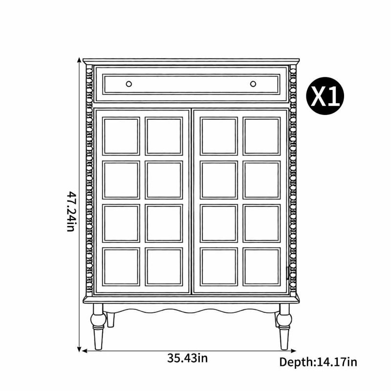 Armoire à chaussures de luxe américaine légère, Noir