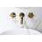 Bronze Wall Mounted Bathroom Faucet Model - , Corrosion, With Precise Water Control Option Solid Brass, Classic Cross Handles