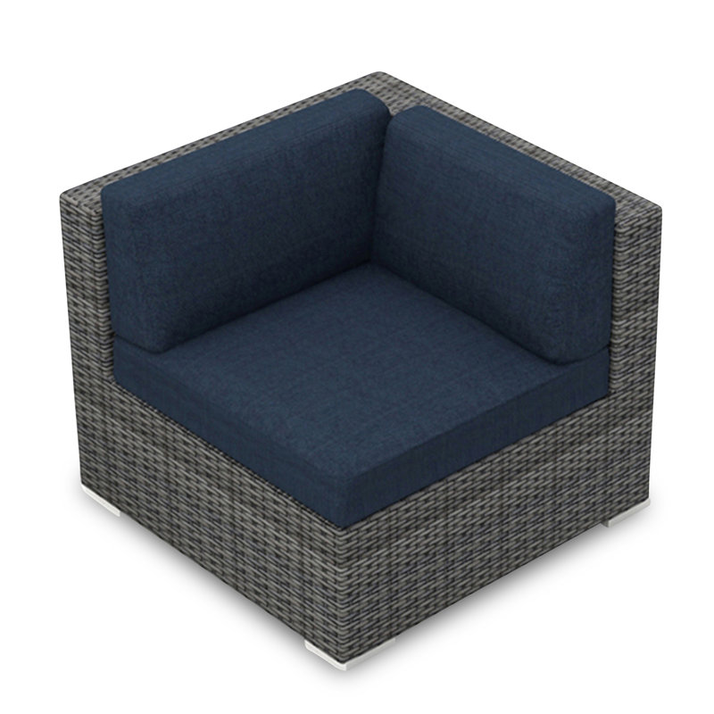 Chaise de patio avec coussin Suffern, Toile lin Sunbrella®