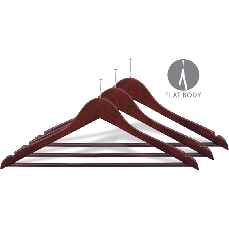 Support en bois anti-vol flat, Noyer et barre transversale, 50