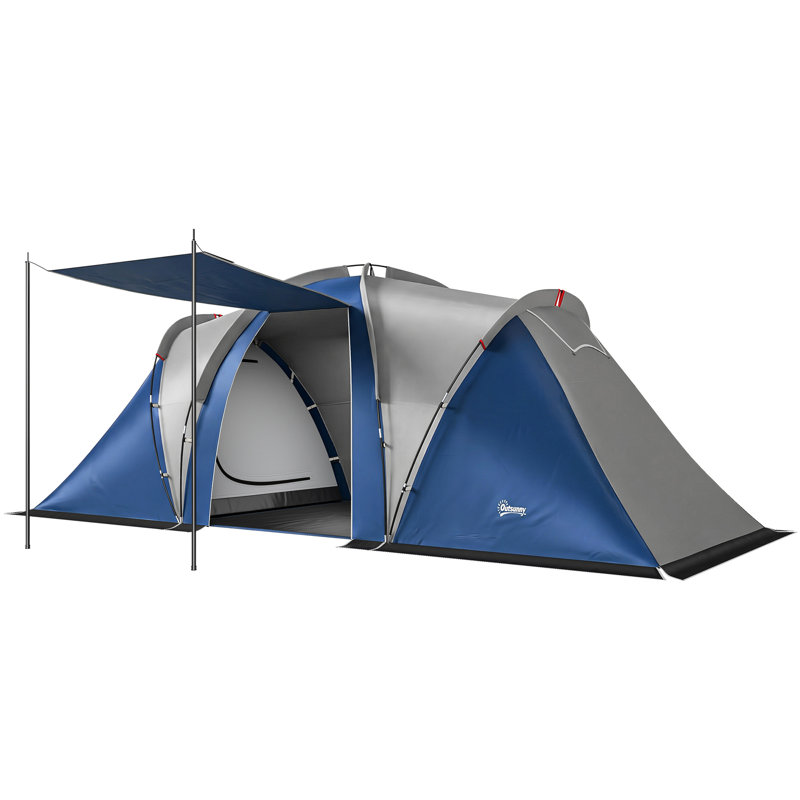 4 Person Tent, Blue/Navy/Grey