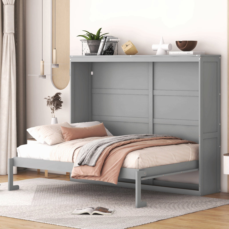 Lit escamotable Murphy, Gris, Lit double