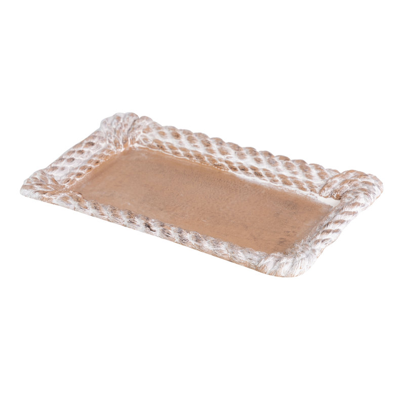 Tukwila Resin Decorative Tray, Natural
