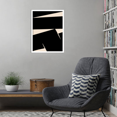 Black Plain Abstract Print by Little Dean