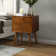Boneva Mid-century Modern 2-Drawer Nightstand with Hidden Drawer and Built-In Outlets