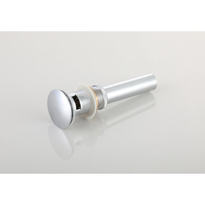 Drain escamotable de lavabo de salle de bain avec trop-plein en chrome poli