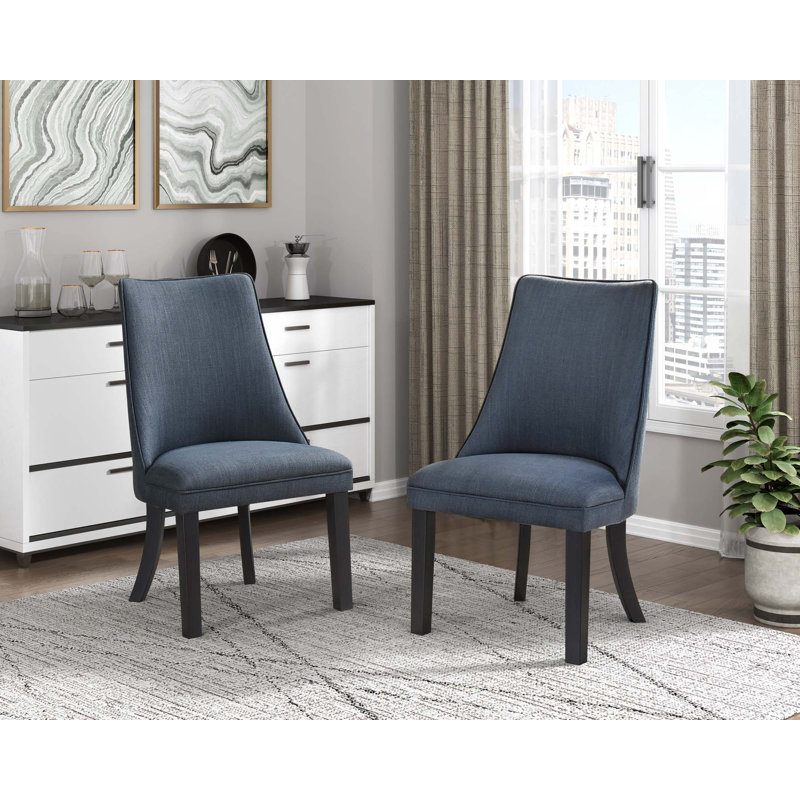 Ensemble de 2 chaises d'appoint rembourrées en tissu texturé