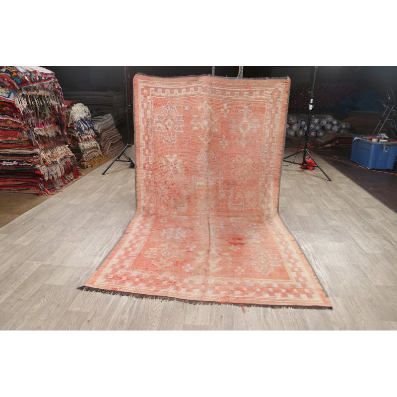 Tapis décoratif en laine de conception unique noué à la main avant 1900 5 pi 2 po x 9 pi 5 po
