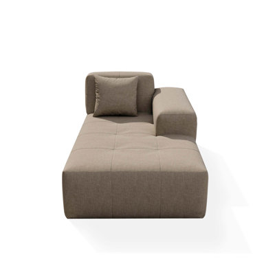 Patio Left-Arm Chaise Lounge Sofa – Single Modular Outdoor Sectional with Water-Resistant Cushions
