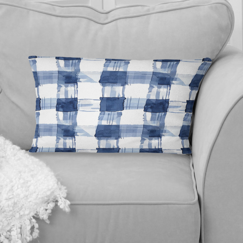 Coussin traditionnel bleu et blanc