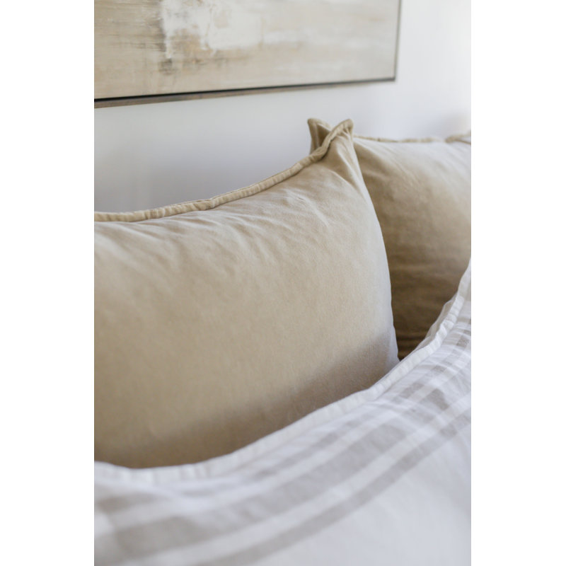 Bianca Natural Velvet Oversized 38"x36" Lumbar Pillow