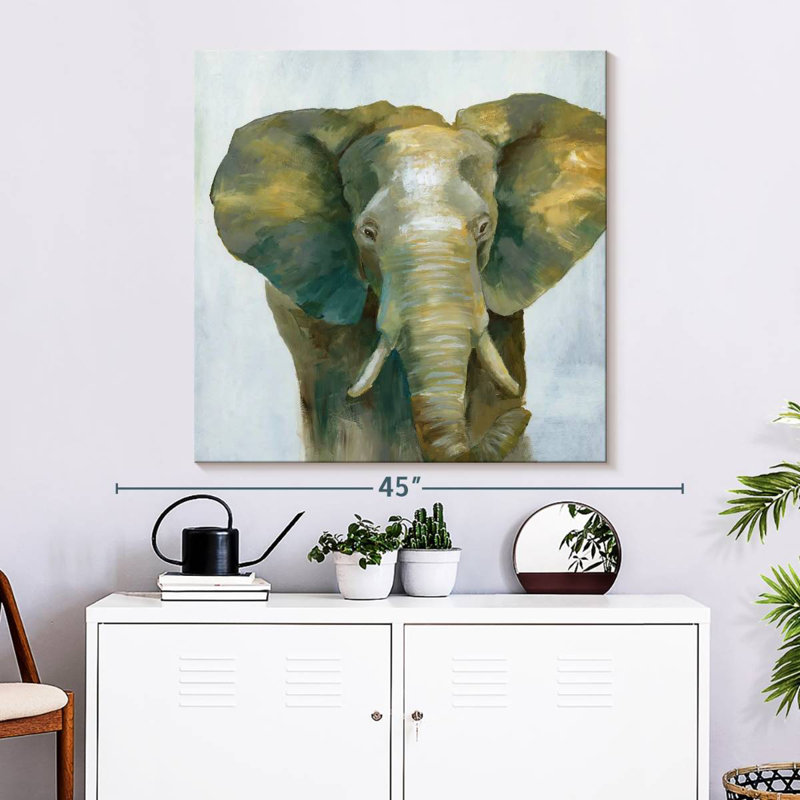 Brampt Jade Elephant, 33" H x 33" W