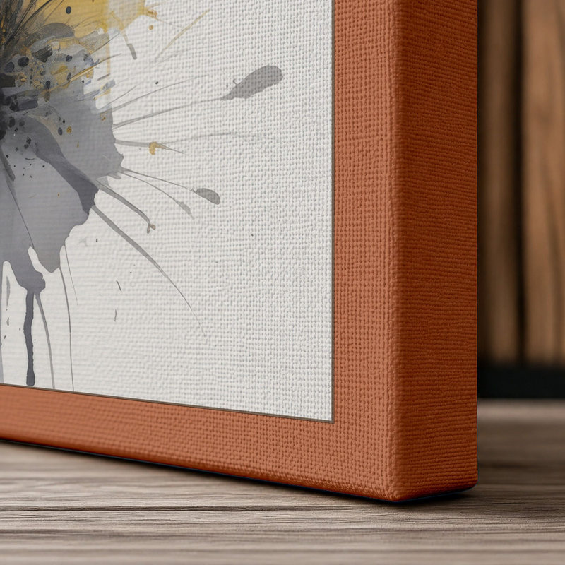 Chaos and Bloom Modern - Wrapped Canvas, 24x16 - 61.0 x 40.6 cm, Terracotta Border