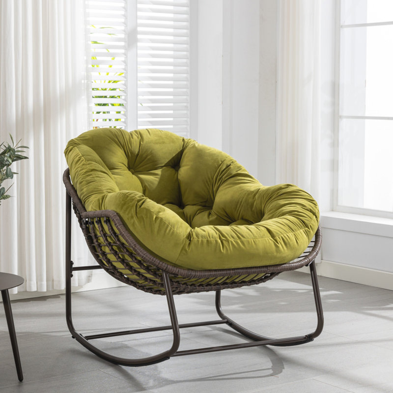 Fauteuil inclinable et berçant pour l'extérieur, Olive