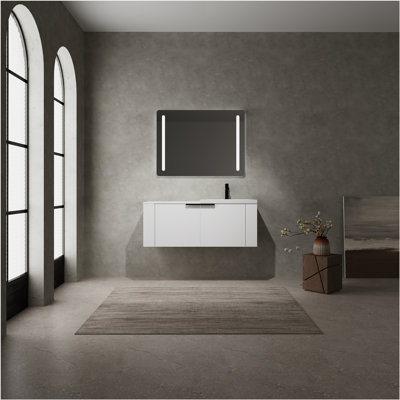 Ensemble de meuble-lavabo pour salle de bain 48 po pour grand espace, ensemble d'armoires de salle de bain moderne, ensemble d'armoires de salle de bain
