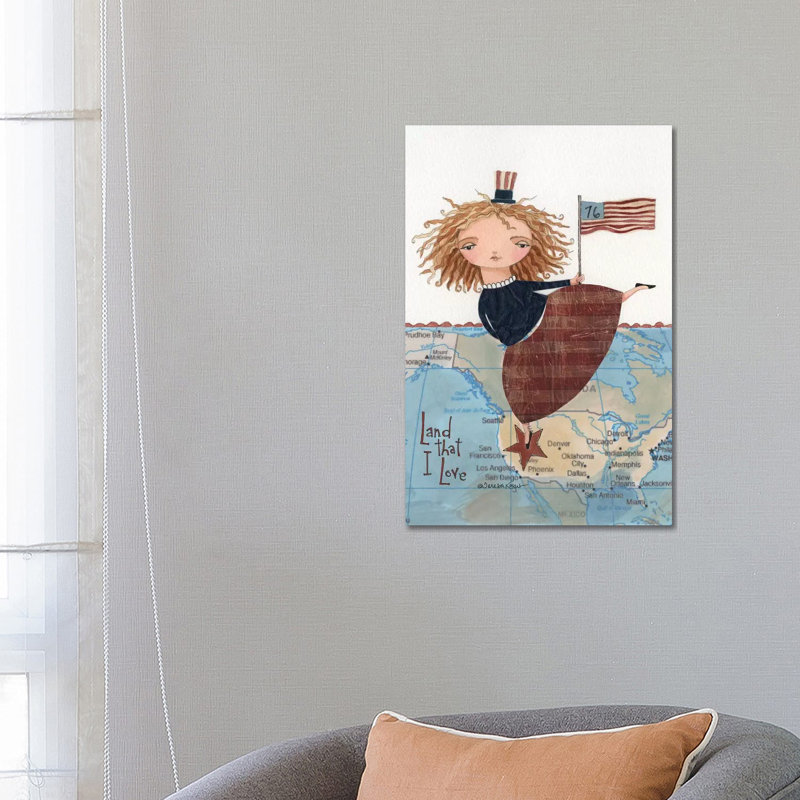 Land That I Love by Teresa Kogut - Print on Canvas, Wrapped Canvas, 45.72cm H x 30.48cm W x 1.91cm D