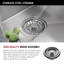 Évier de cuisine à double cuve encastrable en acier inoxydable de calibre 16 avec accessoires de calibre 16 Delta Lenta ™