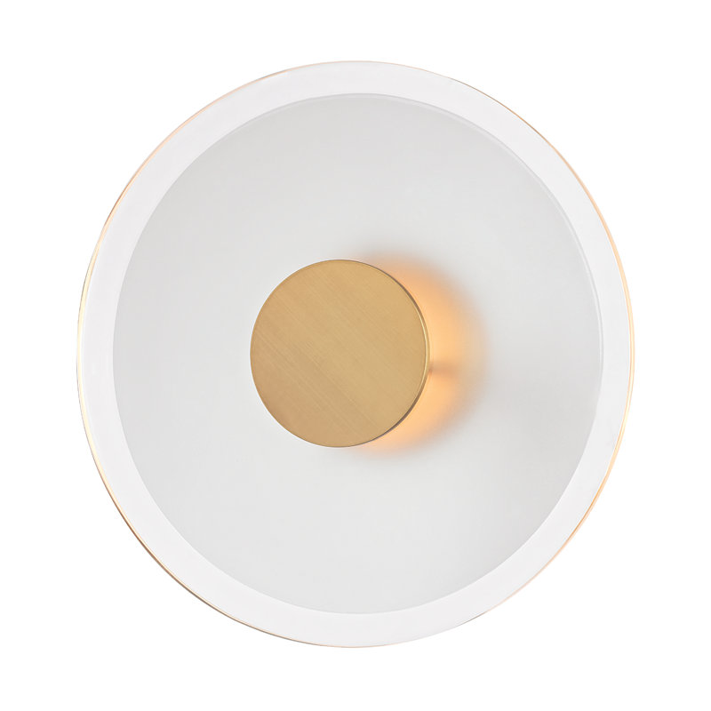 Plafonnier encastré 1 lumière Guthrie, H 4 po x l 9 po x P 4 po, Laiton vieilli