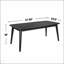 Ensemble de tables basses 3 pièces rectangulaires avec bords chanfreinés à 45 degrés, design moderne Mid-Century pour les salons élégants