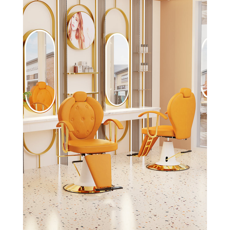 Fauteuil inclinable en similicuir, Orange