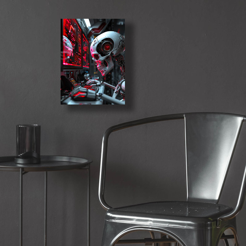 «Red Ghost Awakening» par r3darch0n, art mural en verre acrylique, H 16 po x l 12 po x P 0,13 po