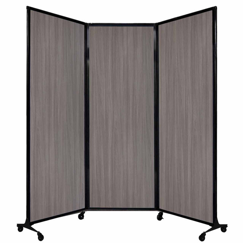 Cloison pliante 5 pi 10 po, H 70 po x l 100 po x P 18 po, Gris clair