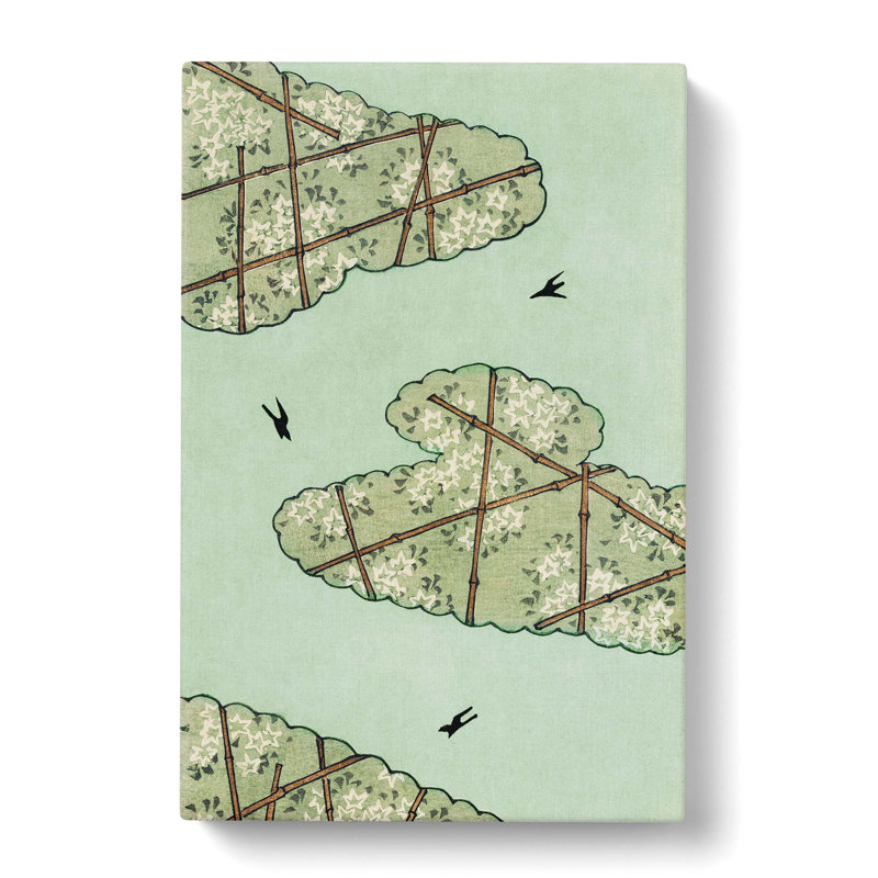 Birds In The Sky by Watanabe Seitei - Wrapped Canvas Painting, 91cm H x 60cm W x 3cm D