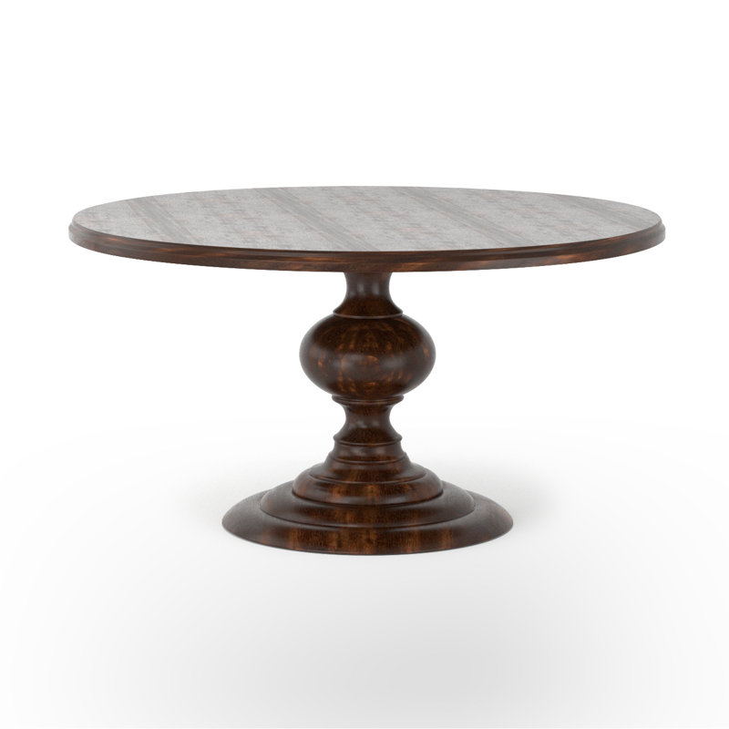 Magnolia Mango Solid Wood Dining Table, Dark Oak, 60" W x 60" L