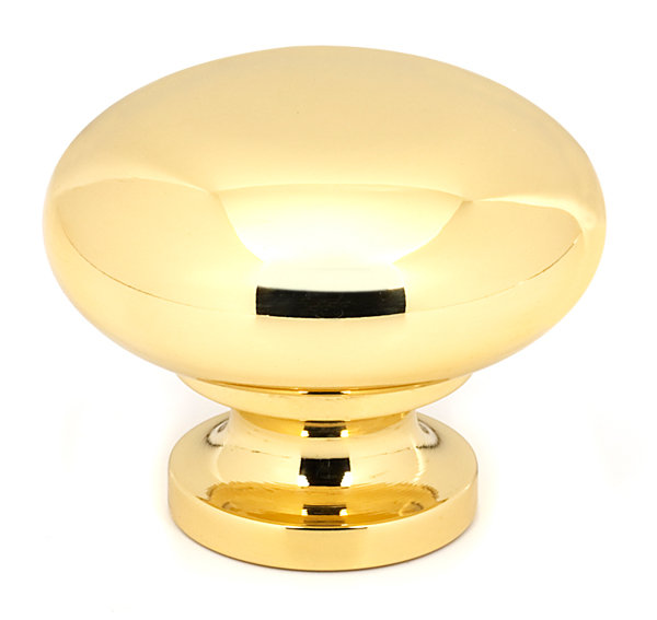 Poignée champignon de 1 1/2 po de diamètre, H 1,5 po x l 1,75 po x P 1,75 po, Laiton poli