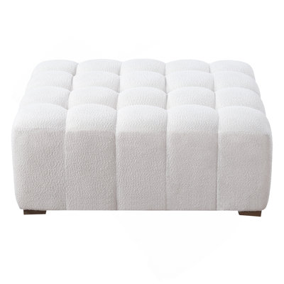 White Boucle Multipurpose Ottoman