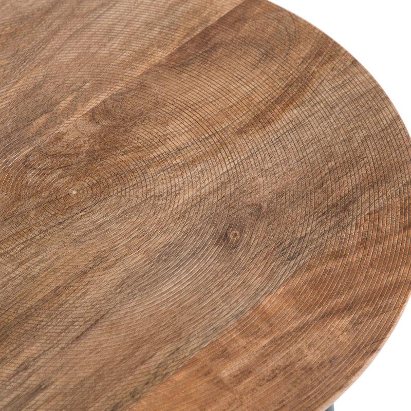 Othinkar Marble Top End Table, Black, Natural