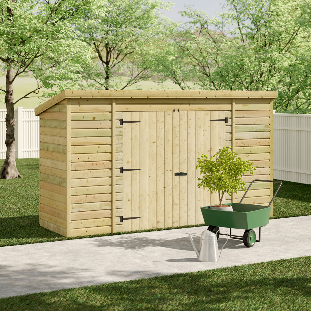 B&Q - Empire 4000 Pent 12X4 Pressure Treated Tongue And Groove Wooden Garden Shed Double Door Right (12' X 4' / 12Ft X 4Ft) (12X4) - Image 4
