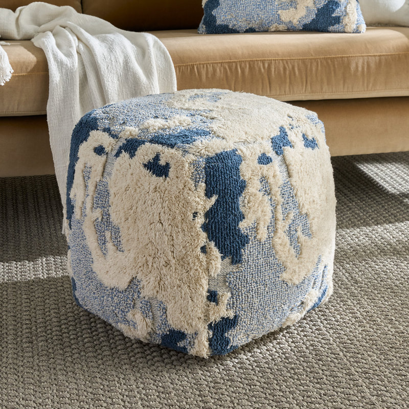 Poufs d'intérieur 15 po x 15 po x 15 po Wrear Studio ™ Neyah, Bleu