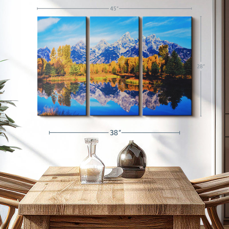 «Golden Foliage Grand Teton» sur toile, H 28 po x l 45 po