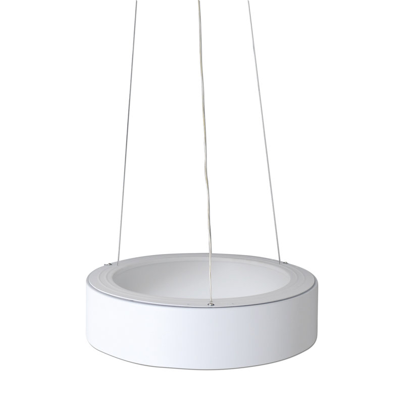 Tedesco 1 - Light LED Drum Pendant, White