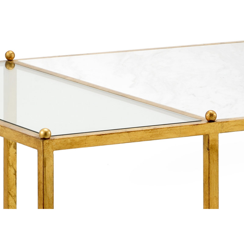 Directoire Coffee Table, White, 19" H x 48" W x 30" D