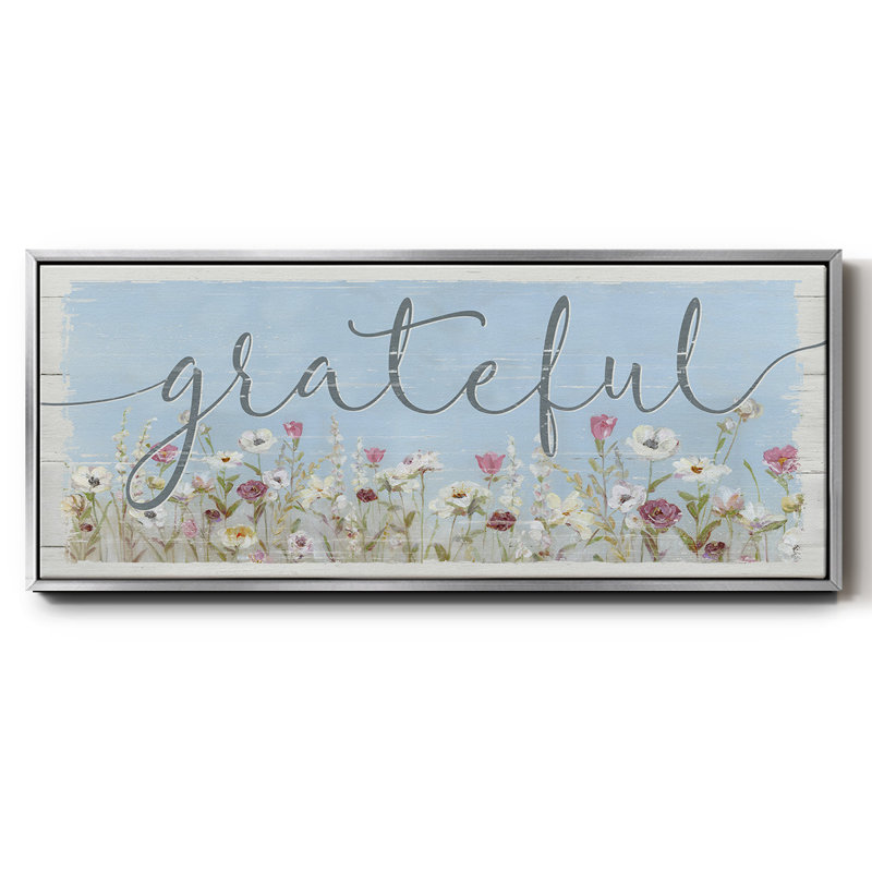 «Bloomin Around Grateful», toile encadrée, H 20 po x l 50 po